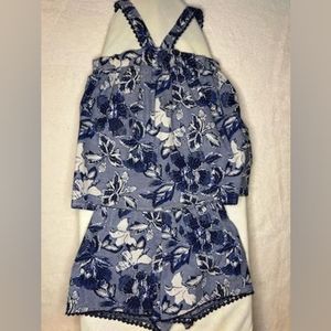 Old Navy Blue Floral Matching Set